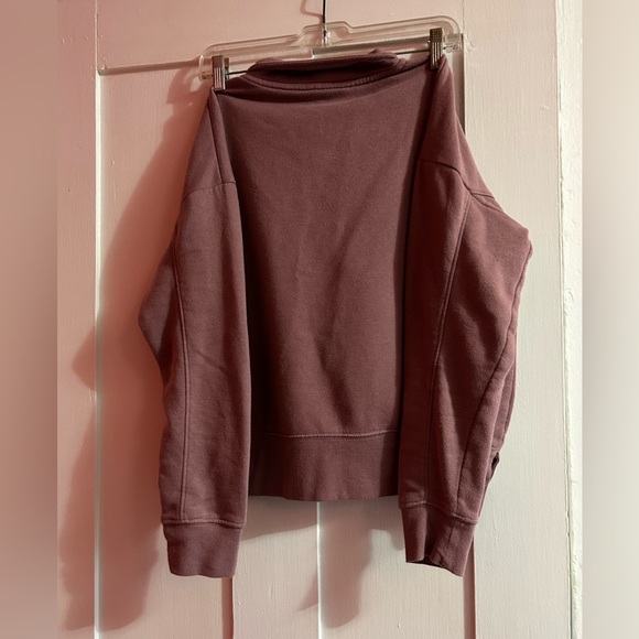 Pink Medium Hippie Rose Cropped Quarter Zip - Picture 2 of 3